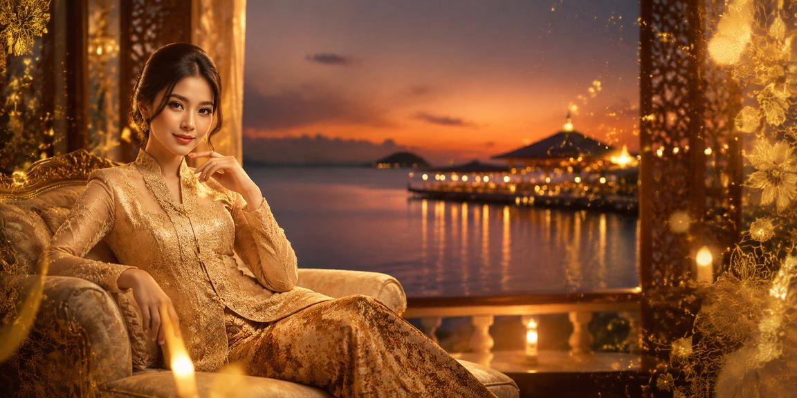 Kebaya tradisional Malaysia bersama tema VIP bonus shell99